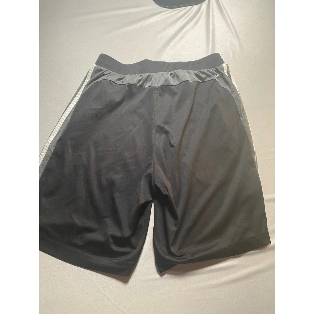 Adidas Mens Aeroready Black 3-Stripe Athletic Training Shorts HD9646 Size M